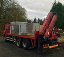Daf Truck loaded with 2100 dia Concrete Manholes