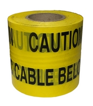 Electric Cable Below Yellow Warning Tape